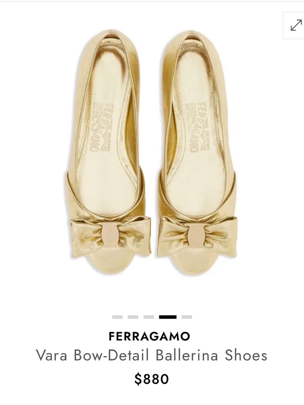 Ferragamo Vara Bow-Detail Ballerina Shoes